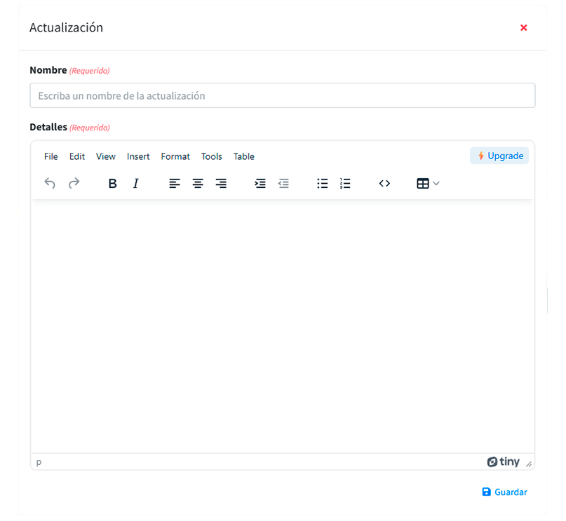 Gestión de registros